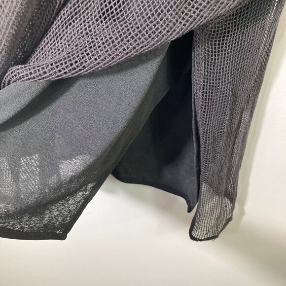 Womens Carol Young Undesigned Mojave Tunic Layered Steel Netting Gray OS NWT - Picture 6 of 10
